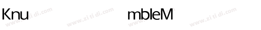 Knumble Medium字体转换